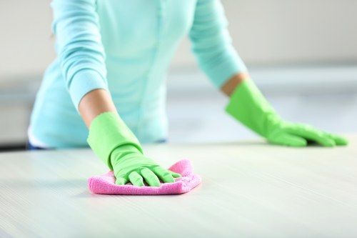 Local office cleaners working in a commercial property in TW7