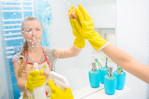 Professional post-construction cleaning of a renovated kitchen in TW7